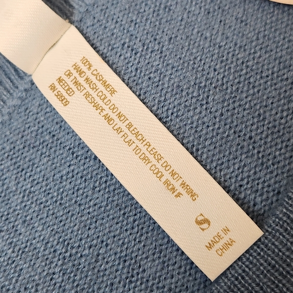 Van Winkle Sweater Women's S Pastel Blue 100% Cashmere Pullover Luxury New $200 - Picture 9 of 10